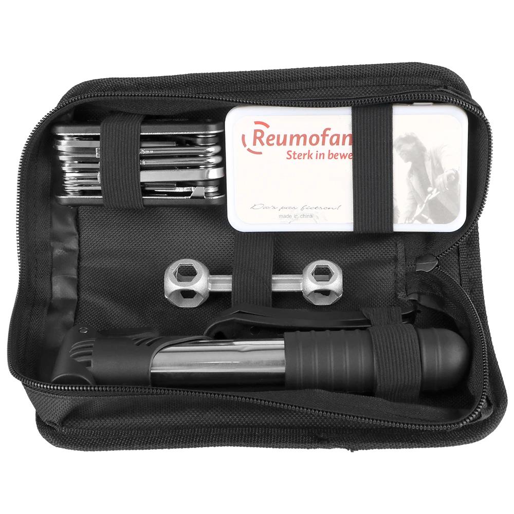 Multifunctional Bicycle Repair Tool Kit With Pump Tire Patch Set Hex Wrench Outdoor Cycling Maintenance Tool Bag