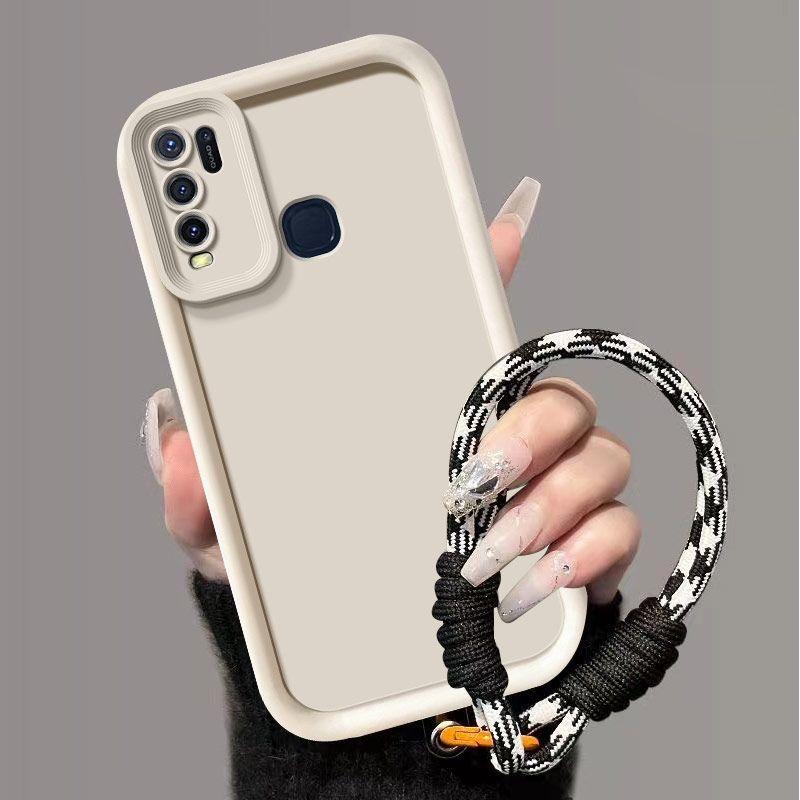 

Чехол для vivo Y30 Чехол для телефона vivo Y30i Плетеный шнурок Матовая задняя крышка Защита с эффектом кожи Противоударный чехол vivo Y30