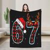 67 Ice Cream Drip Baseball Number 67 Player 67Th Birthday Plush Blankets Child Flannel Bedding Throws For Couch Chair Soft Warm