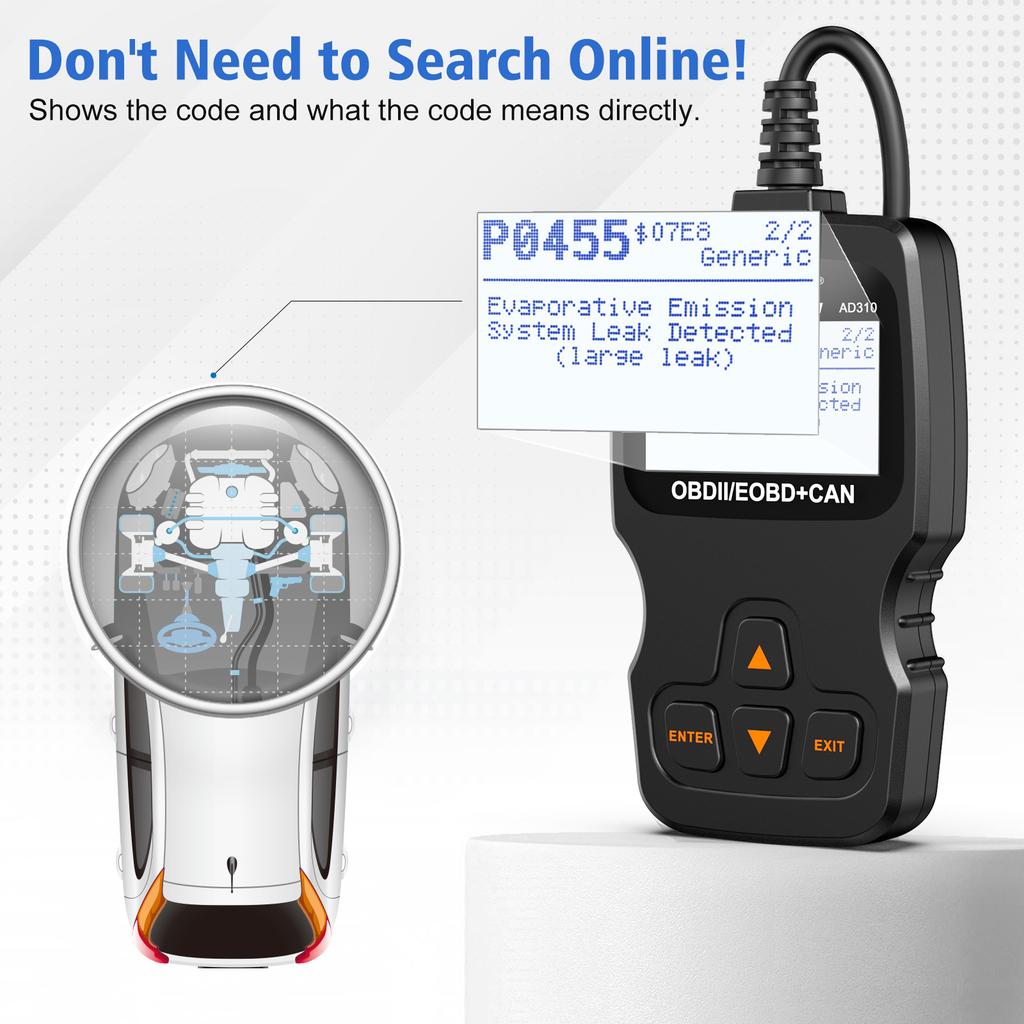 Ancel AD310 Car Full OBD2 Diagnostic Tools OBD 2 Automotive Professional Code Reader Scanner Check Engine Auto OBD Ll Scanner