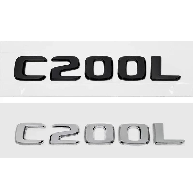ABS Car Rear Trunk Sticker Auto Tail Letters Badge Emblem for Mercedes Benz C200L C220L C260L C300L C320L C Class Accessories