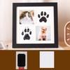 Inkless Pet Paw Print Kit Decorative Density Board Pet Footprint Keepsake Kit Handmade Paw Print Photo Frame Pet Memorial