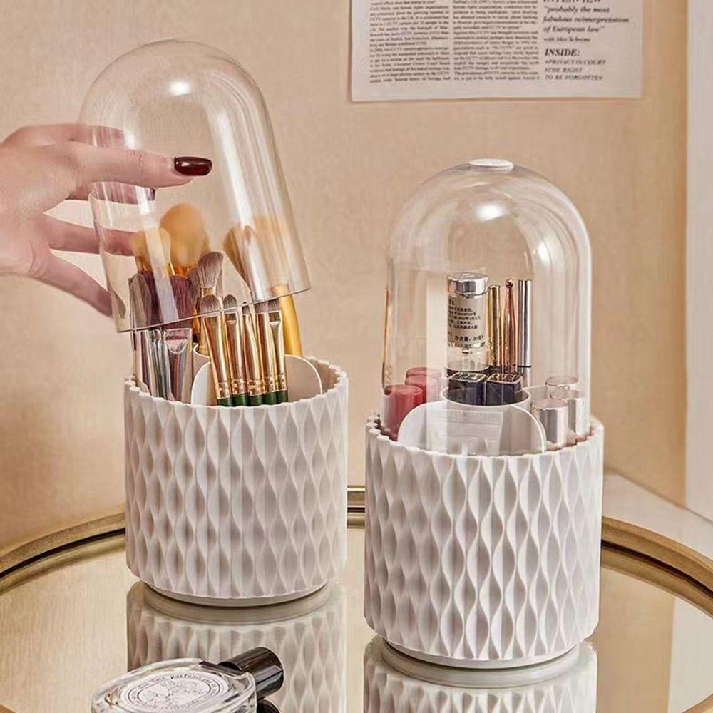 

White 360° Rotating Makeup Holder Rotatable Cosmetics Makeup Organizer Lipstick