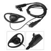 1 Peça Fone de Ouvido para Walkie Talkie K-head 2 Pinos com Microfone Função PTT Fone de Ouvido com Microfone Tipo D Gancho de Orelha Acessório de Rádio