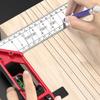 Multifunctional Steel Right Angles Hole Marking Ruler with Bubble Levels T Square Ruler For Woodworking Precise Measuring