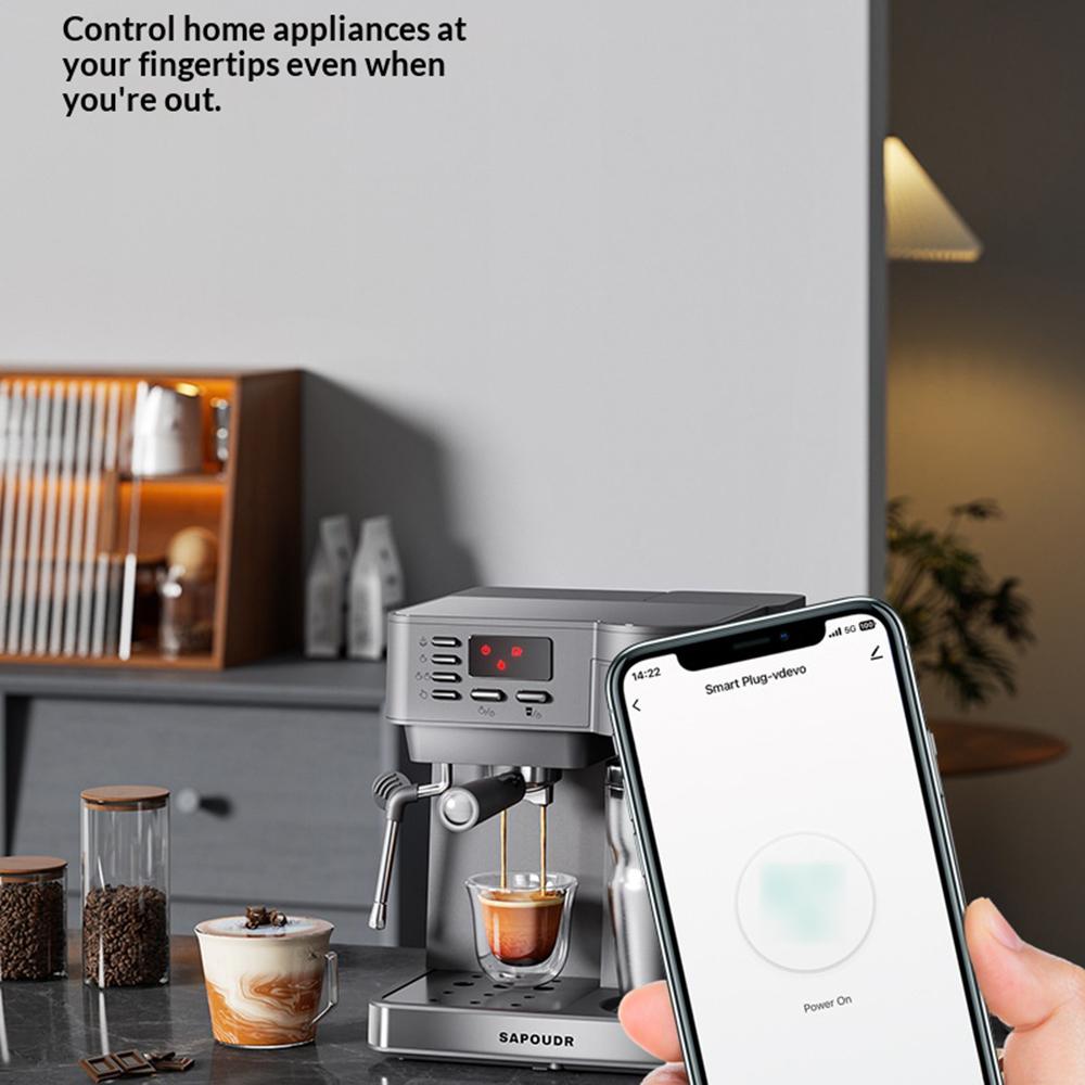 EU WiFi Smart Plug Socket Voice Control Home Appliances Power Monitor Timing Outlet Works with Alexa/Google Assistant