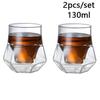 1/2 Stück doppelwandiger Glasbecher mit Hängeohr Espresso-Kaffeebecher, verbrühsicher, für Milch, Brandy, Wein, Teetasse, klares Becher-Set, Trinkgeschirr