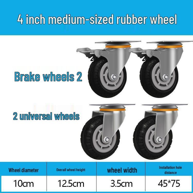 Heavy Duty Silent Swivel Caster Wheels (2-8 Inch) for Trolleys and Small Hand Trucks