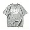 Vintage Super Dad Graphic TShirt For Unisex Fathers Day Gift Retro Distressed Print Cotton Casual Short Sleeve Tees Harajuku Y2k