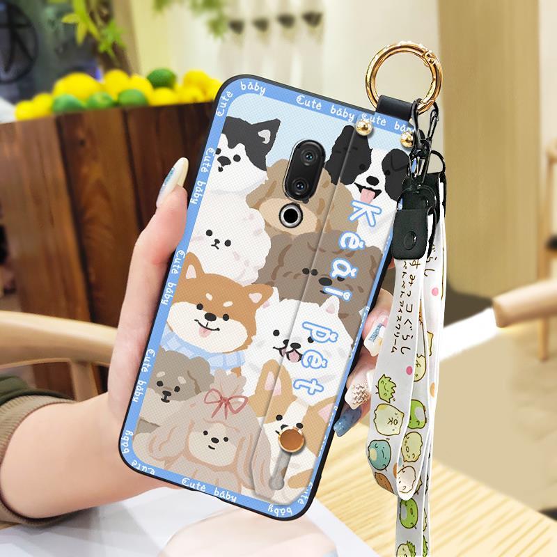 Dirt-resistant Wristband Phone Case For Meizu 15/15 Lite Anti-knock Durable Silicone Anti-dust Cartoon Soft Case Cute