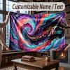 Weltraum Kosmisches Thema Decke Benutzerdefinierter Name Text Personalisierte Decke Weich Gemütlich Decke für Zuhause Sofa Bett