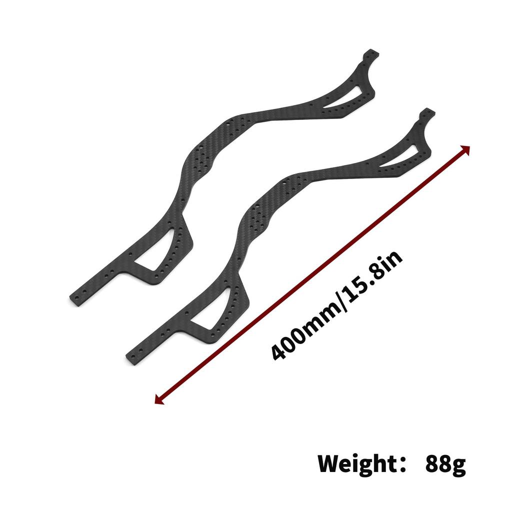 Kit de Chassi de Fibra de Carbono Levigo RC Trilhos e Vigas para Axial SCX10 PRO Crawler RC Peças de Atualização 1/10