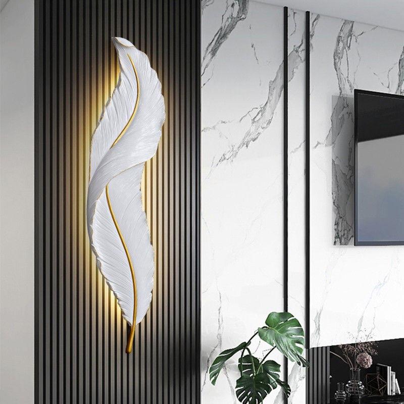 Feather LED Wall Lamp for Living Room, Bedroom, and Hallway