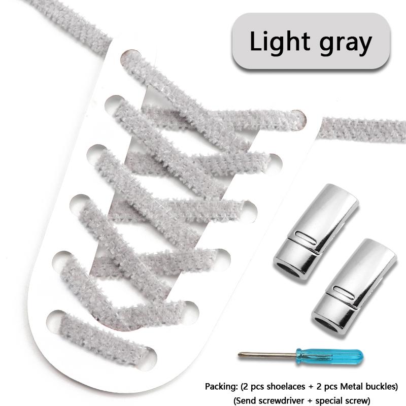 New Plush Elastic Laces Sneakers Magnetic Lock Shoelaces Without ties Kids Adult Flats No Tie Shoe laces for Shoes Accessories