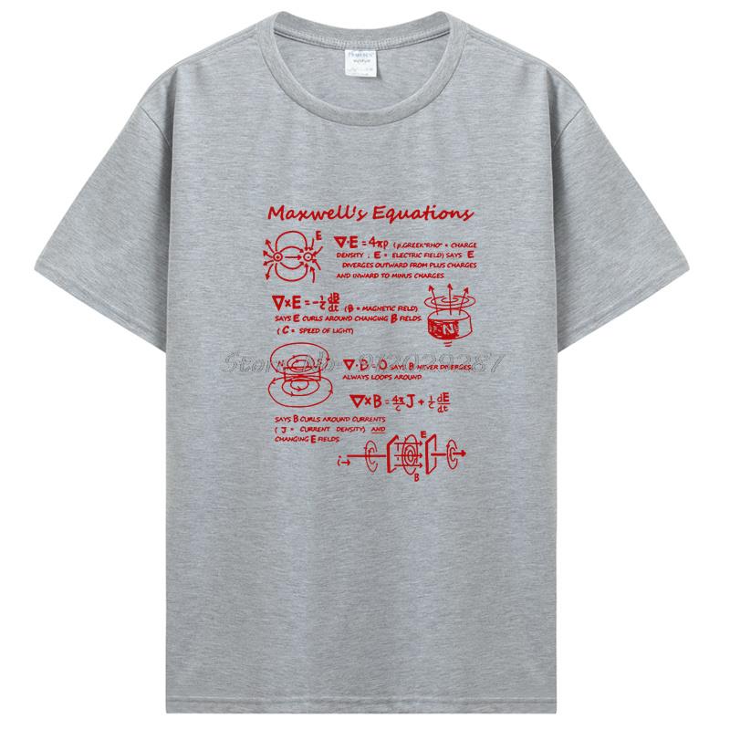 Funny Electromagnetic Physics Maxwell Equation Formula T Shirt Cotton Tshirt Birthday Gifts Summer Style T-shirt Men Clothing