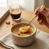 5Pcs Rustless Steel Metal Spoon Solid Dessert Spoon Thick Serving Spoon  For Pudding