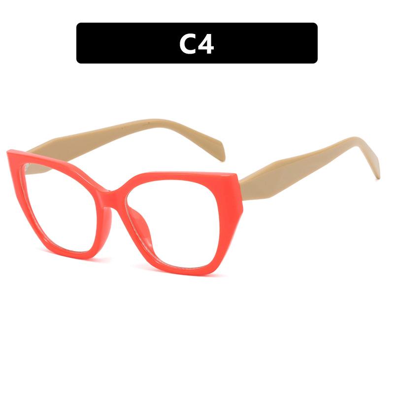 Women's Glasses, Retro Large-frame Cat-eye Glasses.