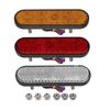 Side Marker Tail Lights Replacement Tail Stop Brake Light 24 LEDs Turn Signal Light Oval Trailer Lights with Reflector