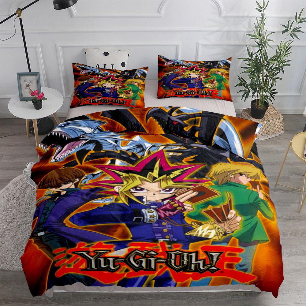 

Yami Yugi Game Duvet Cover Set UK Single Double King US Twin Full Queen Size Anime Bed Linen Set EU single(135x200cm)
