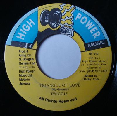 Płyta 7-calowa TWIGGY - Triangle Of Love HP010 High Power Musi 1996 USA Reggae, Ska & Dub Używana