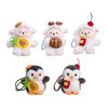 Penguin Sheep Design Plush Doll Keychain Pendant Soft Portable Mini Doll
