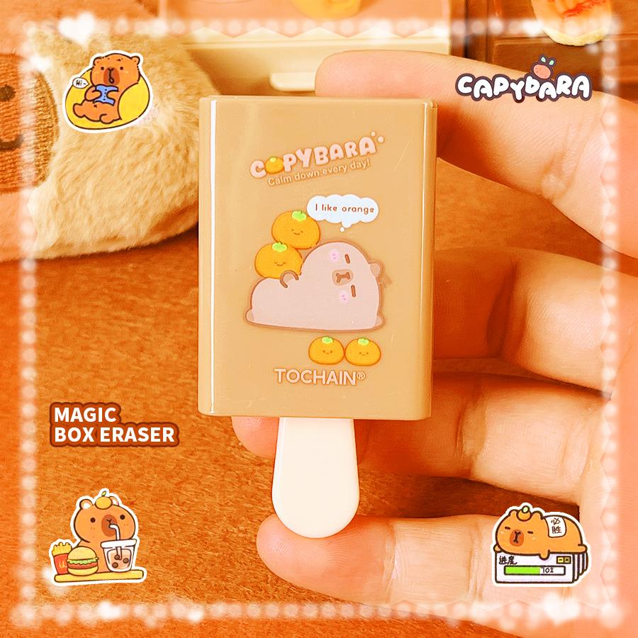 Aesthetic stationery back to school supplies Kawaii Stationery items capybara Erasers rubber school stationery accessories