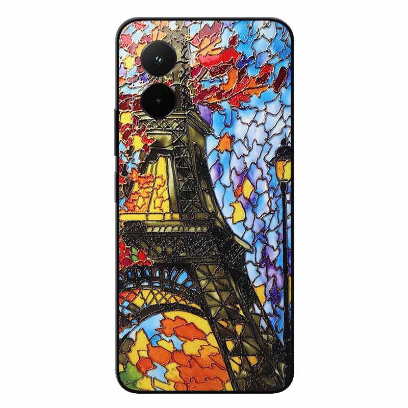 3D Relief Embossed Retro For Poco M7 4G Case Soft Silicone Back Cover For Xiaomi PocoM7 4G 3D TPU Relief Funda Poco M7  M7 4G 3D