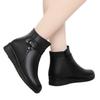 Comodi Stivali alla Moda in Pile a Punta Rotonda per Mezza Età e Anziani, Eleganti e Caldi Scarpe da Donna con Cerniera Laterale