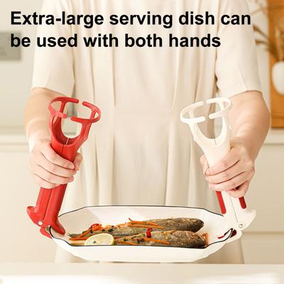 Anti-Scalding Clip Non-Slip Bowl Tongs Kitchen Gripper for Hot Bowls Baking Trays Plates Steamers