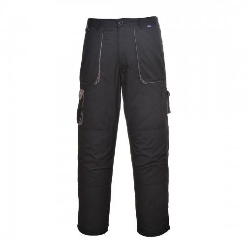 Portwest Mens Texo Lined Contrast Trousers XL noir