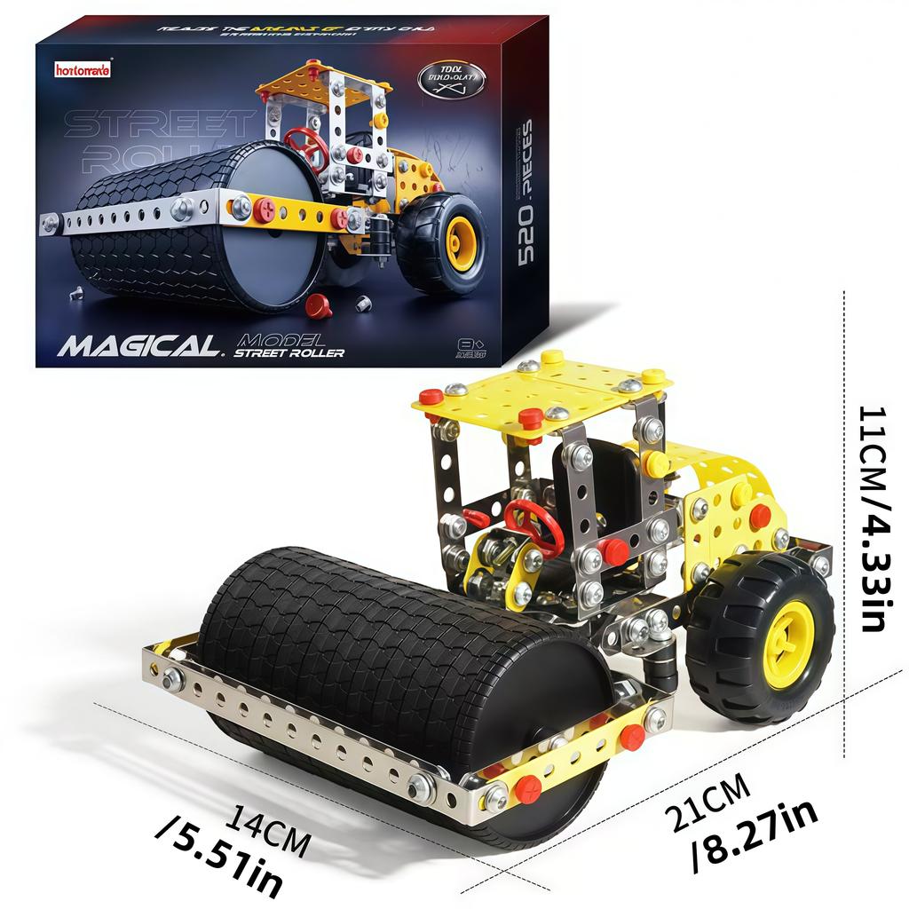Teenagers Diy Metal Assembly Nut Combination Assembly Disassembly Dinosaur Engineering Vehicle 3D Stereoscopic Model Ornament