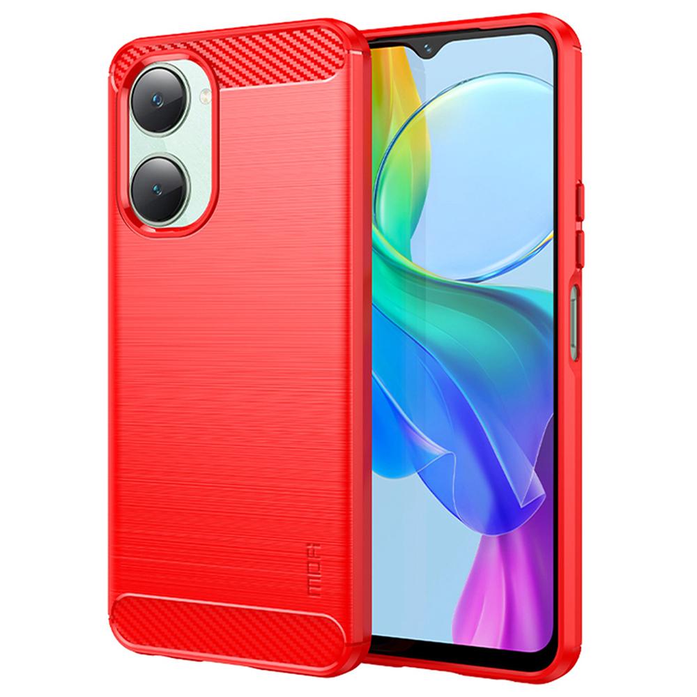 MOFI JK TPU Series-1 For vivo T3 Lite 5G Case Soft TPU Brushed Phone Cover Carbon Fiber Texture