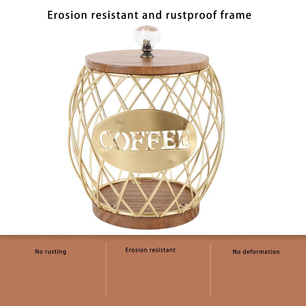 Wooden Base Coffee Pod Storage Fruit Shaped Coffee Pod Rack Coffee Capsule Holder Coffee Station