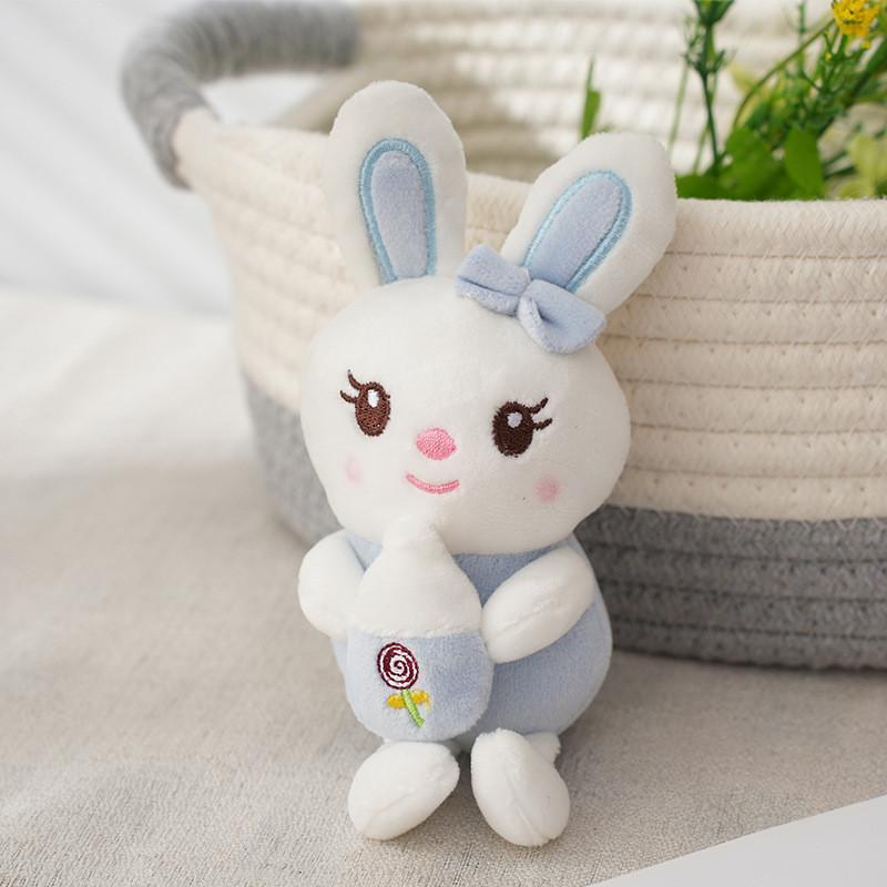Cute Cartoon Rabbit Plush Doll Keychain Adorable Couple Gift Soft Bag Charm