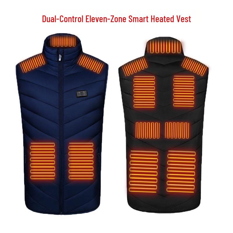 Vyhřívaná vesta se stojáčkem s USB nabíjením pro stálé teplo