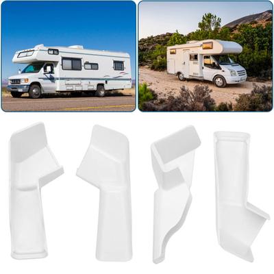Extensões de bica de calha de chuva para motorhome evitam danos causados pela água no telhado Fácil instalação para drenagem eficiente de água Conjunto de 4 peças