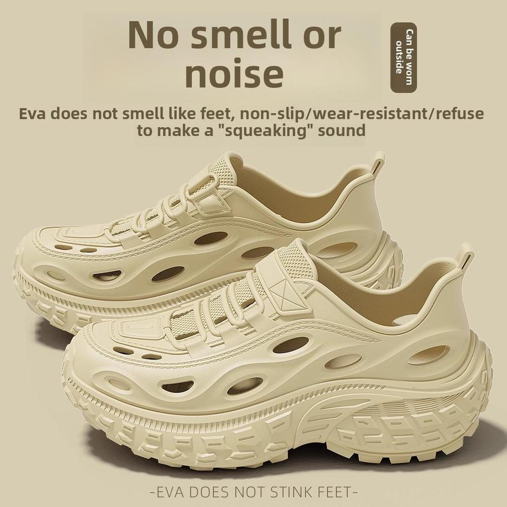 Outdoor-Sportschuhe mit einem Kot-ähnlichen Gefühl, Herren-Sommer-Wasserschuhe, rutschfest, weiche Sohle, atmungsaktiv, Tasche und perforierte EVA-Schuhe