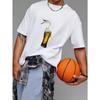 Weißes T-Shirt Bier Einschenken Grafikdesign Freizeitkleidung für Herren Sommeroutfits Partykleidung