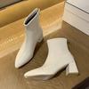 French Temperament Trendy Thin Boots Fashion Versatile Thick Heel Women's Boots Foreign Style Medium Heel Knight Boots Autumn and Winter New Models