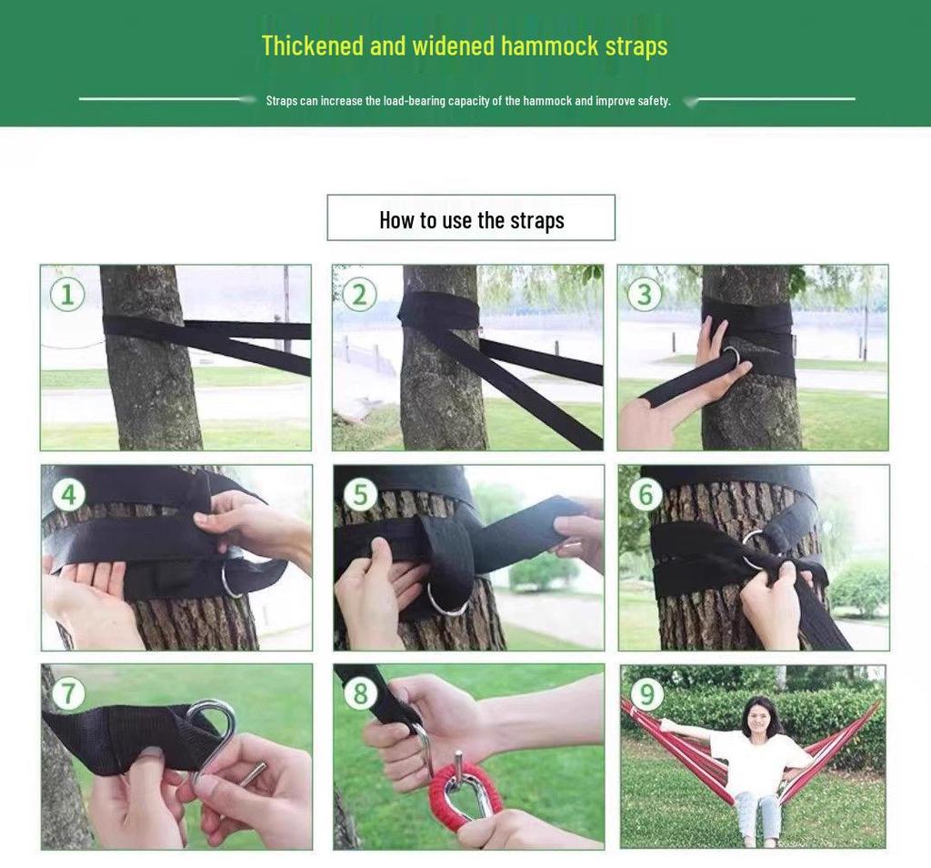 A1R Outdoor Double Hammock - Detachable, Washable, Anti-Rollover Adult & Child Swing for Camping