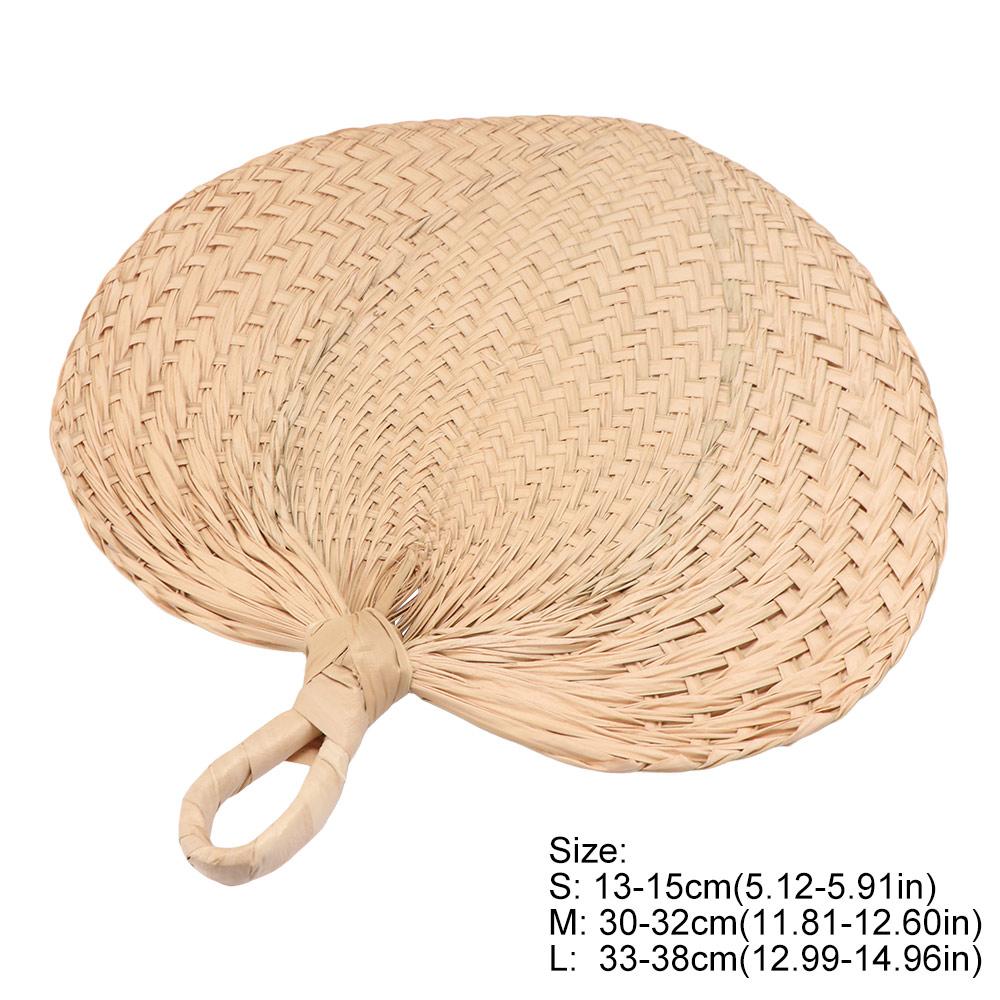 Handmade Palm-Leaf Fan Home Decoration Straw Fan Artistic Rattan Fan Summer