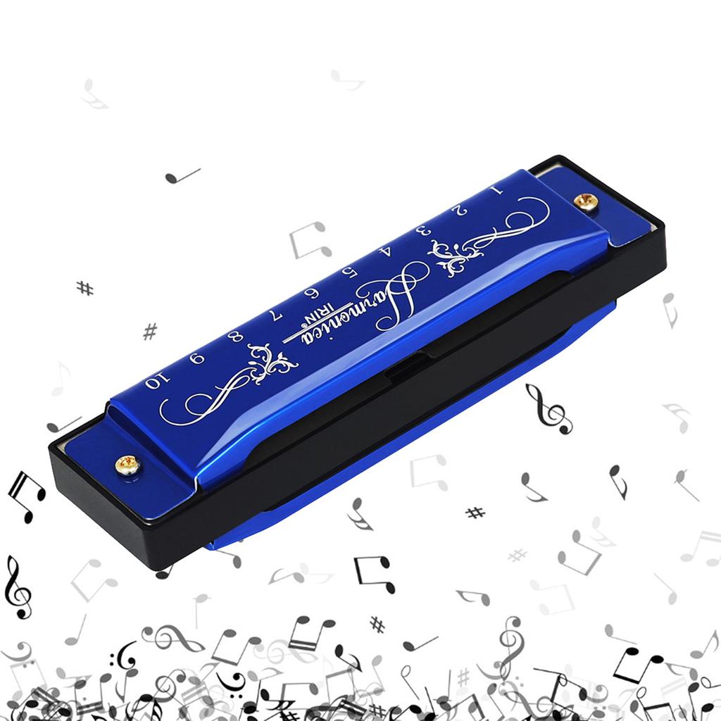 Standard Harmonica Key-of-C, Blues Harps Mouth Organ 10 Holes 20 Tones Harmonica for Beginners and Professionals