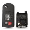 Mazda CX-5/7/9 4-Tasten Klappschlüsselgehäuse mit großem Batteriefach