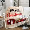 Pink Christmas Throw Blanket - Cartoon Santa Claus Fleece for Kids,Boys,Girls, Women - Snowman Pine Fuzzy Sherpa With Christmas