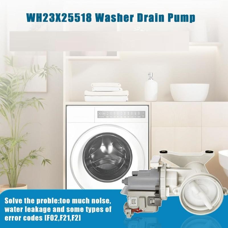 High Performances Drain Pump Motor WH23X25518 Front Loading Washer Drain Pump Assembly Ensuring Reliable Drainage