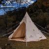Mountain Guest Waterproof Luxury Camping Pyramid Tent - Polyester Cotton Canvas