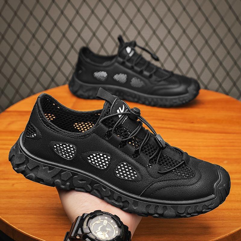 Casual Single Shoes, Fashionable and Trendy, Breathable and Wear-resistant Mesh Sports Shoes for Men
