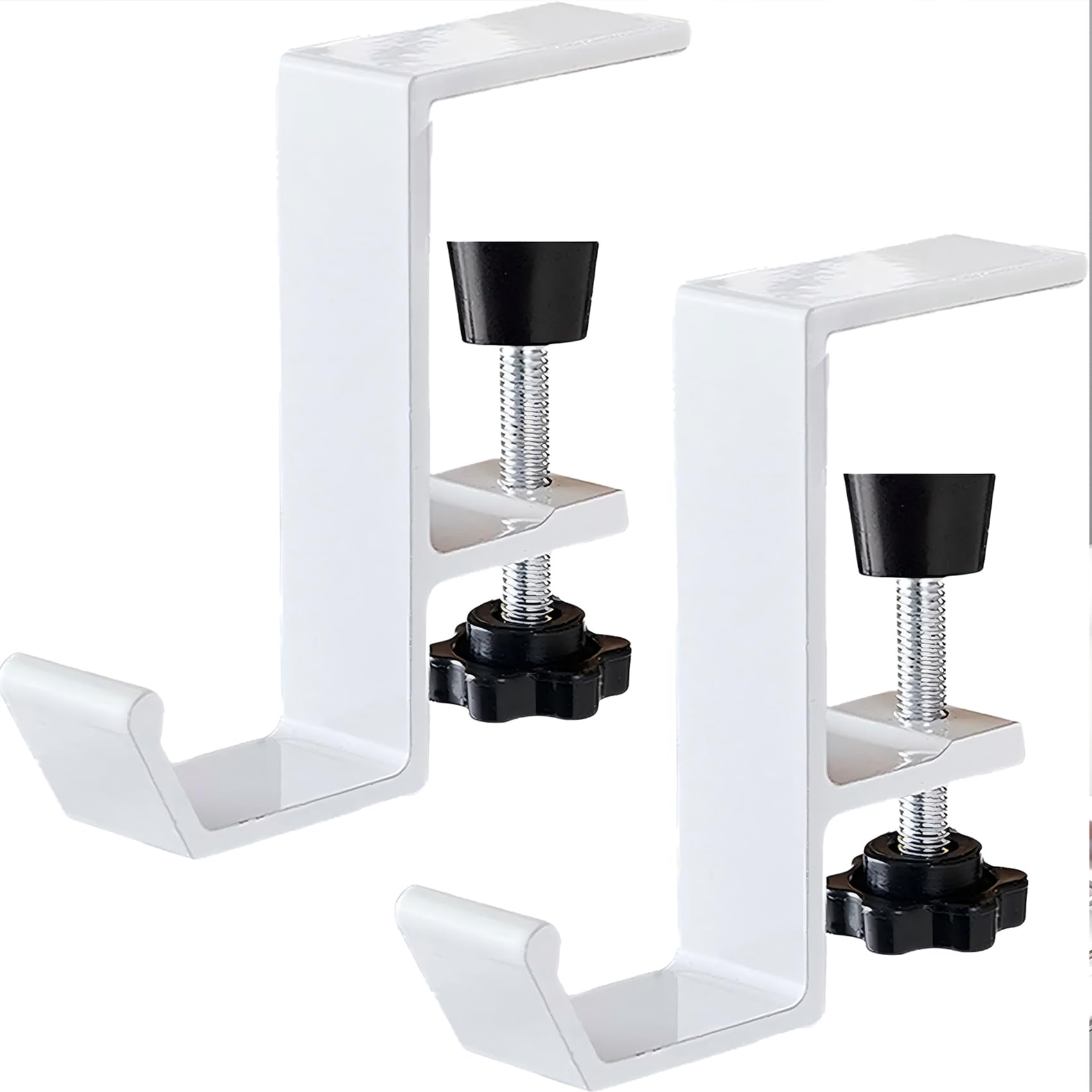 

JUJUGO Headphone Set of Table Hanging Table Convenient Easy to Load Capacity 10KG Stand, 2, Hook, Screw-on Clamp, Hook, Item, Install, білий