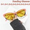 New Retro Cat Eye Night Vision Reading Glasses Women Popular Fashion Style Anti Blue Light High-definition Presbyopia Eyeglasses