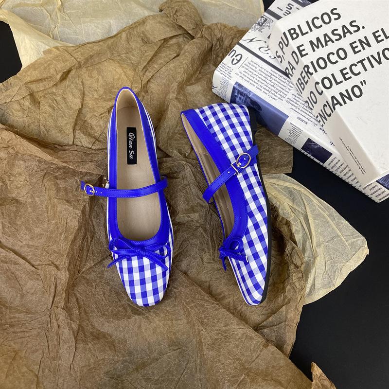 

French square head single shoes women s 2025 summer new fashion temperament retro soft sole inner height increase Mary Jane shoes women 35 синій